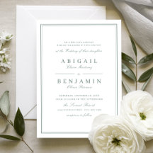 Eleganta ramar sagegrön minimalistisk bröllop