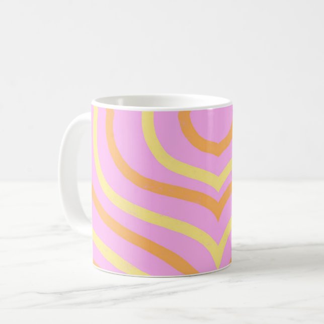 Eleganta randiga kaffemugg (Framsida vänster)