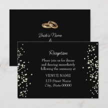 Eleganta ringar med rhinestones bröllopsmottagning
