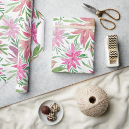 Eleganta romantiska akvarellblommor i nyanser av r presentpapper
