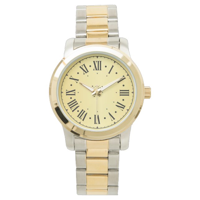  Eleganta romerska siffror överdimensionerade  Armbandsur (Framsida)