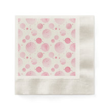 Eleganta rosa akvarellmönstrade servetter