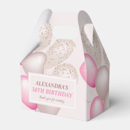 Eleganta Rosa Ballonger Tack Födelsedag Presentaskar