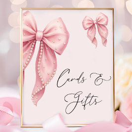 Eleganta rosa band baby shower-kort och presenter poster