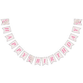 Eleganta Rosa Beige Födelsedagsballonger Vimplar