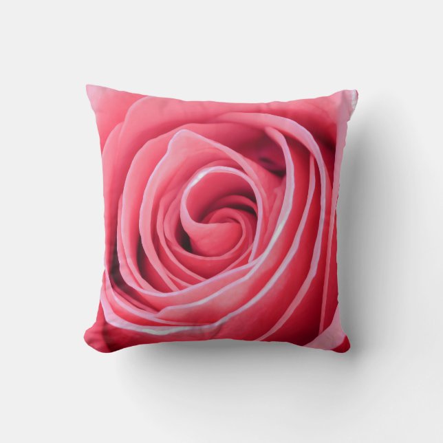 Eleganta rosa blomblad | Kuddcover Kudde (Framsida)