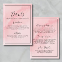 Eleganta Rosa Bröllopsdetaljer