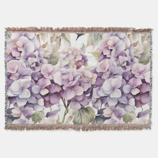 Eleganta rosa lila vattenfärgshortisear  filt