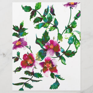 Eleganta rosa magenta akvarell blommande rosor