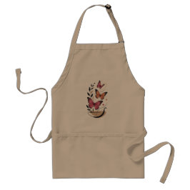 Eleganta rosa monarkfjärilar Boho-konst Förkläde