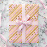 Eleganta rosa och guld falska folieränder presentpapper<br><div class="desc">Detta lyxiga inpackningspapper har eleganta rosa och guld folieränder, perfekt för att lägga till en touch av sofistikering till vilken present som helst. Oavsett om det är till en födelsedag, årsdag eller speciell firande, skapar kombinationen av rosa och skimrande guld ränder en stilren och modern look som kommer att imponera...</div>