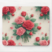 Eleganta rosa och röda rosbuketter
