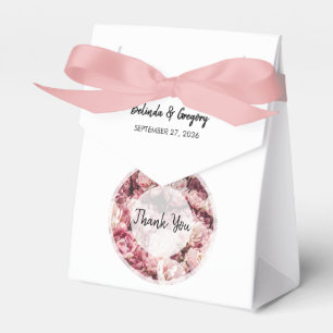 Eleganta Rosa Peonies Bröllop Presentaskar
