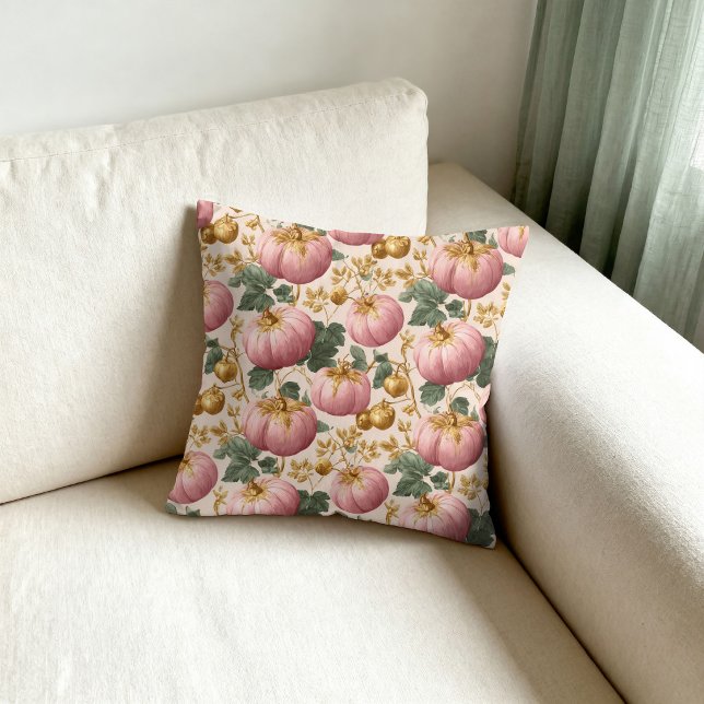 Eleganta Rosa Pumpa Höst Design Kudde (Skapare uppladdad)