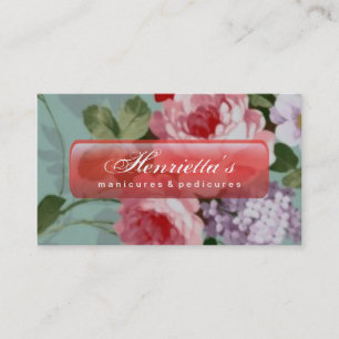 Eleganta rosa röd ros för vintage visitkort