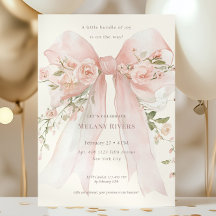 Eleganta Rosa Röda Rosor Babyshower