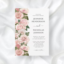 Eleganta Rosa Rosor Blommig Bröllopsfest