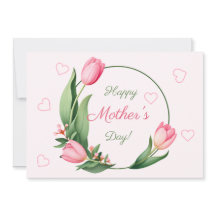Eleganta rosa tulpaner Blommig Glad mors dag
