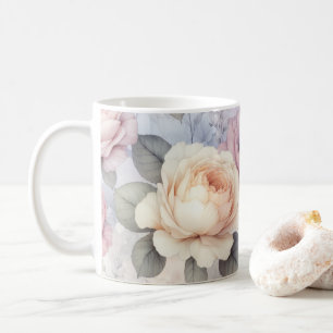 Eleganta Rosblommor Kaffemugg
