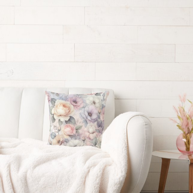 Eleganta Rosblommor Kudde (Soffa)