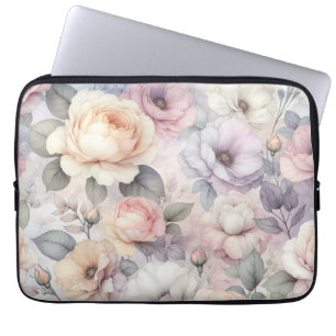 Eleganta Rosblommor Laptop Fodral