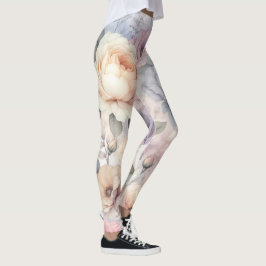 Eleganta Rosblommor Leggings