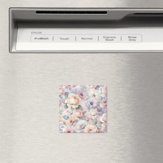 Eleganta Rosblommor Magnet (In Situ (Dishwasher))