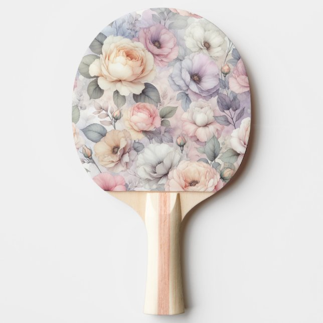 Eleganta Rosblommor Pingisracket (Framsidan)