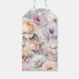 Eleganta Rosblommor Presentetikett