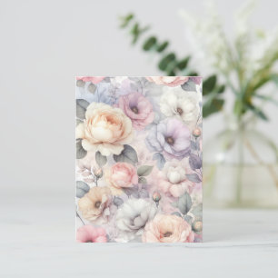 Eleganta Rosblommor Vykort