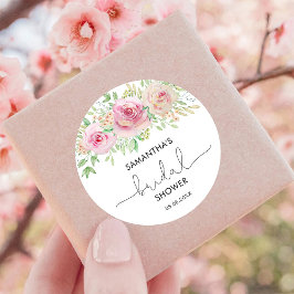 Eleganta rosor brudfest runt klistermärke