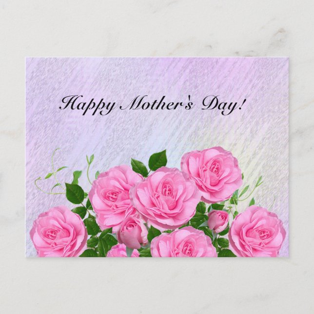 Eleganta rosor, Färgglada, Abstrakt Vykort (Framsida)