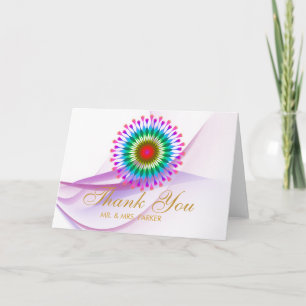 Eleganta rosor för guld för Mandala för Tack Kort