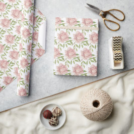 Eleganta rosor i vattenfärg med rosblommig ton presentpapper