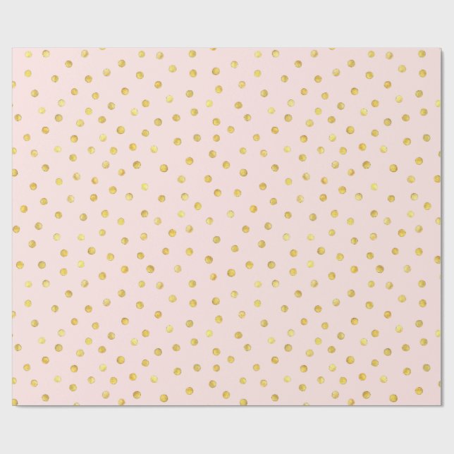 Eleganta rosor och guld omkullkastar konfettiar presentpapper (Platt)
