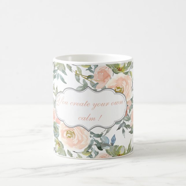 Eleganta Rosor, Uppmuntrande Budskap Kaffemugg (Center)