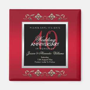 Eleganta RubyGemstones sparar datera Magnet