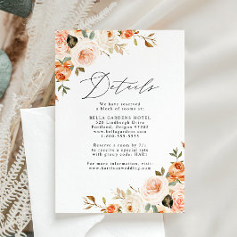 Eleganta rustika höstblommor till bröllop Detaljer Tilläggskort