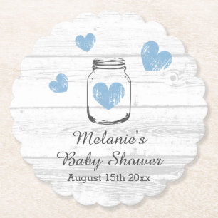Eleganta rustika träsitsar för baby shower-fest underlägg papper