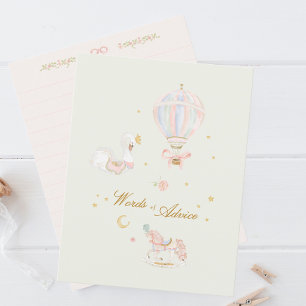 eleganta sagords råd baby shower tilläggskort