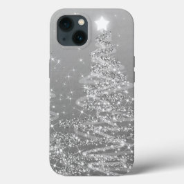Eleganta Silver Jul Glittrande Träd