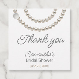 Eleganta silverpärlor bröllopsdusch presentkort gåvor etiketter