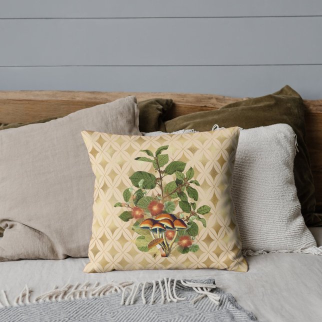 Eleganta skogsbotaniska motiv kudde (Skapare uppladdad)