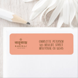 Eleganta skript rosa returadressetiketter returadress etikett