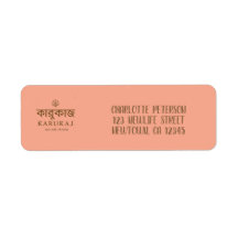 Eleganta skript rosa returadressetiketter