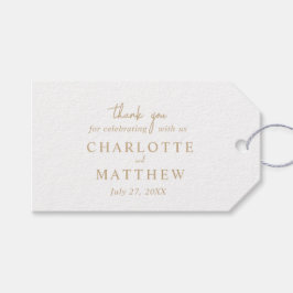 Eleganta skript tack bröllopsgåvor etiketter