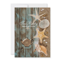 eleganta snigelskal strand bröllopsdusch teparty