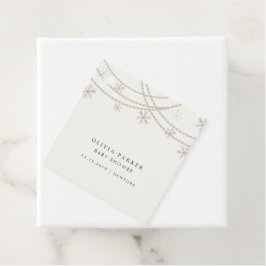 Eleganta snöflingor Vinter Baby Shower Gåvor Etiketter