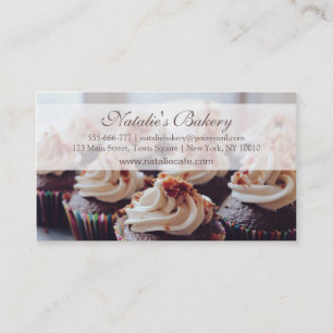Eleganta snygga cupcakes Bageri Visitenkort Visitkort