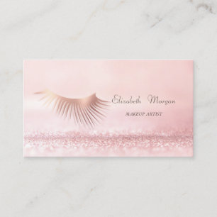 Eleganta Sofistikerade Moderna Rosa Bokeh Ögonfran Visitkort